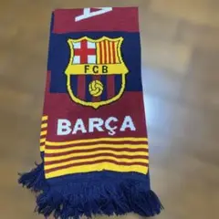 美品)FC Barcelona フリンジ付きスカーフ