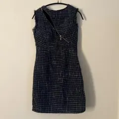 doozy store ネイビー ツイード ノースリーブドレス