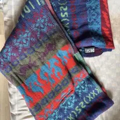 新品】DIESEL ディーゼル ロゴ刺繍 リバーシブル マフラー ストール
