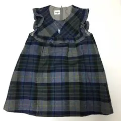 ファミリア　100cm ウールブレンド　ジャンパースカート　チェック　ワンピース