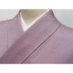 小紋 袷 極鮫 縫紋(1つ) 落款 ソフトパープル 151cm前後のサムネイル