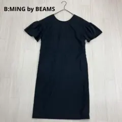 B:MING by BEAMS フレアスリーブ スウェード ワンピース