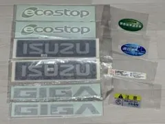 いすゞ ギガ 純正 ステッカーセット GIGA ISUZU ecostop 注意