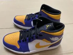 AIR JORDAN 1 MID LAKERS 27.5cm