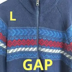 GAP/ギャップメンズ カーディガン/ジャケット　フルジップ　Lネイビー