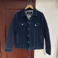 NYUZLESS ネイビー コーデュロイ中綿ジャケット