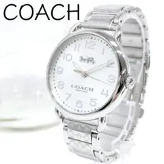 稼働/新品電池 COACH クォーツ シルバー シグネチャー 純正ベルト 腕時計のサムネイル