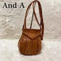 And A レザーバッグ ショルダーバッグ ブラウン ミニバック 本革