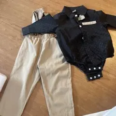 フォーマルロンパースとパンツセット