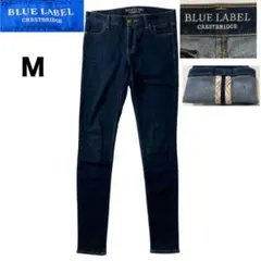 ブルーレーベルクレストブリッジ スキニー デニムパンツ 38 裾折り返しチェックのサムネイル