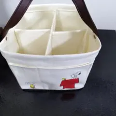 #スヌーピー 収納バスケット キャンバス製