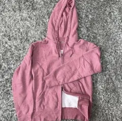 Old Uniqlo 00s 短丈 y2k ピンク ダブルジップパーカー s