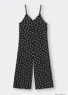 【GU】 春夏　水玉 キャミソールサロペット 160