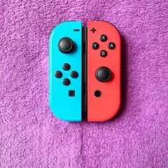 ジョイコンJoy-Con純正 ネオンブルー ネオンレッド 左右セット w0E-3