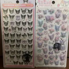 マイメロ　クロミ（うるちゅるポップ　ボンボンドロップシールミニ）　2種セット