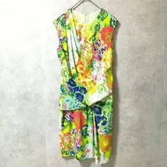 シズカコムロ/4298/ワンピース/40/L相当/花柄/マルチカラー/衣装