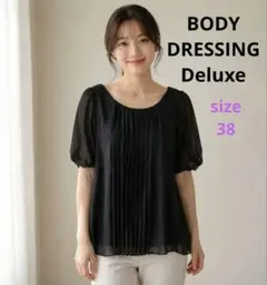 良品❤シアー袖 プリーツブラウス 黒　BODY DRESSING Deluxeのサムネイル