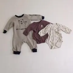 西松屋 肌着/カバーオール まとめ売り サイズ80cm 3点セット