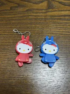 ロディ ハローキティ ストラップ 2体セット 青 橙 - メルカリ
