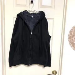 【交渉中】ユニクロ 裏ボア ブラック パーカー Lサイズ