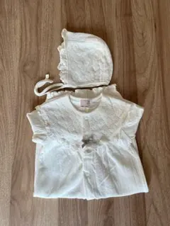 petit main帽子付き2way退院着・御宮参りドレスオール