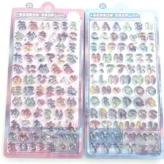 ボンボンドロップシール もじもじボンボン ひらがな えいもじ レインボー セット