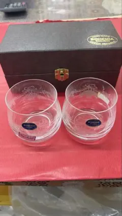 BOHEMIA グラス 2個セット 専用箱入り