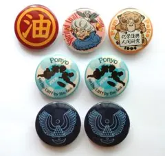 ジブリ 缶バッジ コレクション キャラバッジ 千と千尋の神隠し ラピュタ ポニョ