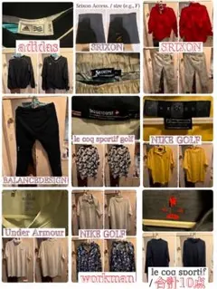 【10点セット】ゴルフウェア まとめ売り メンズ LL〜4L