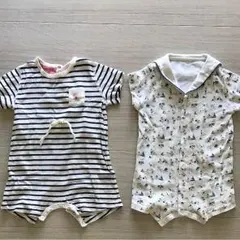 お値下げ★プチバトーロンパース2枚セット♡