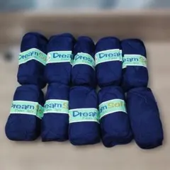 【毛糸】 Dream Soft 10個セット パピー ネイビー色 40g 合細