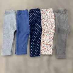 ユニクロベビー　UNIQLO レギンス 10分丈　80cm 5枚セット