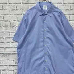 ブルックスブラザーズ半袖シャツ！ブルーチェックXL0526のサムネイル