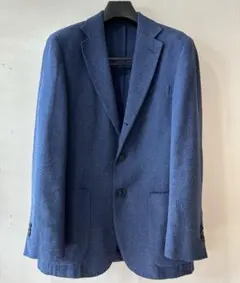 未使用級 ビームスエフ テーラードジャケット 紺ブレ アンコン 48 美品 ビームスエフ テーラードジャケット 段返り 本切羽