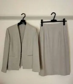 美品 23区 洗える ノーカラージャケット リネンライク ストレッチ 44 美品 23区 洗える ノーカラージャケット リネンライク ストレッチ 44