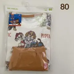 ユニクロ　長袖パジャマ　パウパトロール　オフホワイト　80