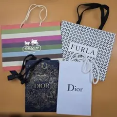 コーチ、フルラ、ディオール2点紙袋