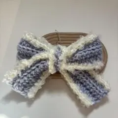 リボン　かぎ編み　キーホルダー　チャーム　編み物