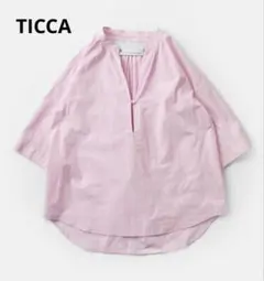 TICCA ティッカ リネン100% スキッパーシャツ ブルー FREE - メルカリ