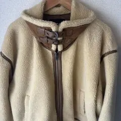 AZUL by moussy ボアジャケット　ユニセックス　アイボリー　フリース