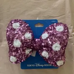 東京ディズニーリゾート ミニーちゃんヘアゴム　スパンコールリボン