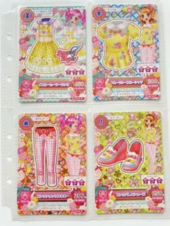 アイカツ　イエローセーラーワンピ　フローラ　ピンク　天羽まどか　大空あかり　N