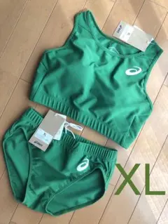 asics - アシックス　女子陸上ユニフォーム上下セット　4XLサイズ　アマゾングリーン単色 2025年最新】陸上 ユニフォーム 女子 アシックスの人気アイテム