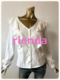 ☘️T22927☘️rienda ボリュームフリルシャツトップ Fのサムネイル