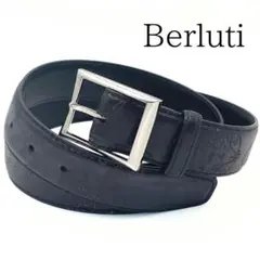 ◇ベルルッティ◇レザー/カリグラフィ/ベルト/ブランド ベルルッティ メンズ ベルト Berluti ブランドベルト ロゴ