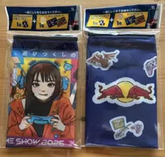 【非売品】東京2026ゲームショウチざしきわらしレッドブルオリジナルポーチ2個