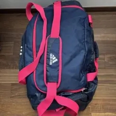 adidas ボストンバッグ ネイビー/レッド