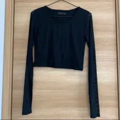 ENVYM ショート丈 シアー シースルー トップス