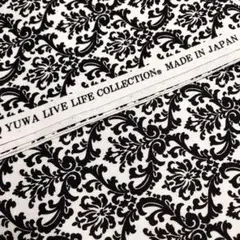 YUWA ダマスク柄 綿プリント生地 オックス生地 はぎれ 150cm 布地