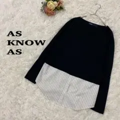 【アズノウアズ】美品　AS KNOW AS レイヤードカットソー　ロングスリーブ